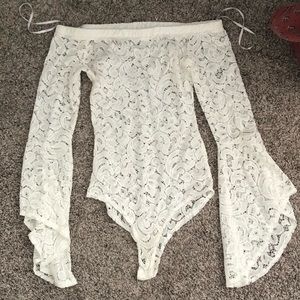 Floral See Thru Bodysuit